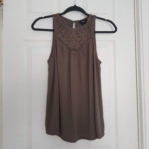 Mossimo Dark Olive Green tank with lace
